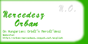 mercedesz orban business card